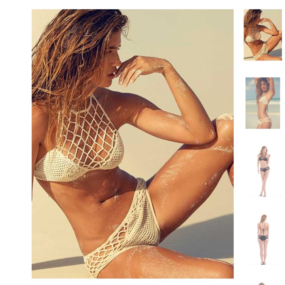 Anna Kosturova Mesh halter Bikini